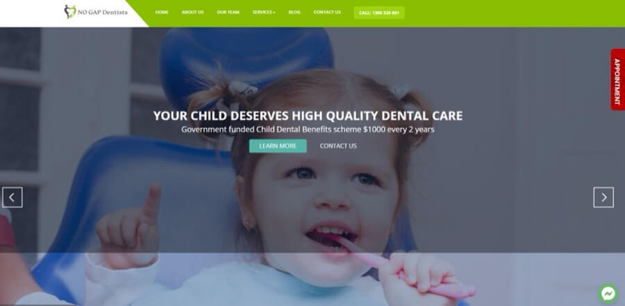 dental website design 2