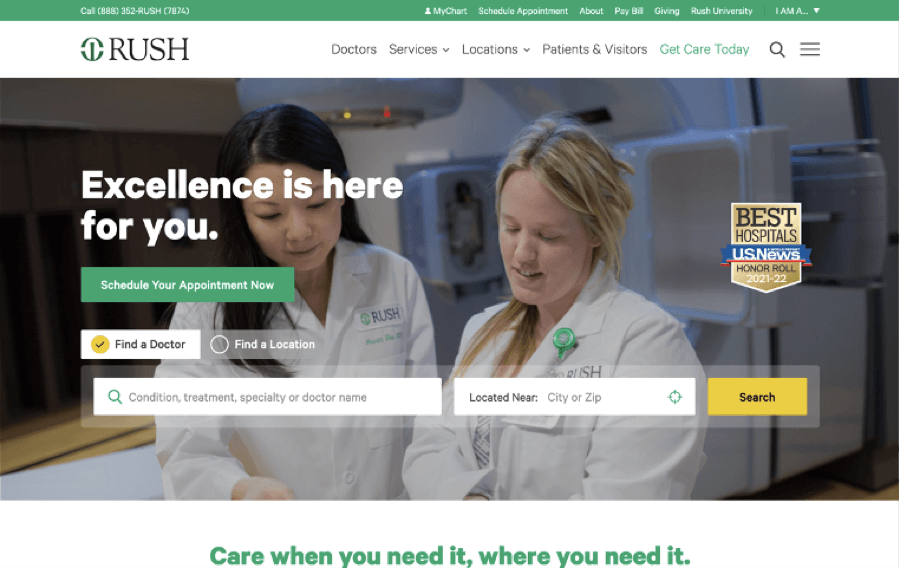 medical website design 5