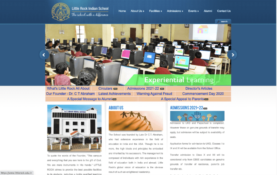 school website design poor 2